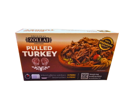 Pulled turkey meat for street food